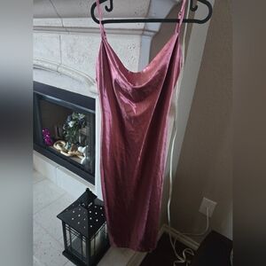 Xxxiticat Elegant Pink Satin Slip Dress